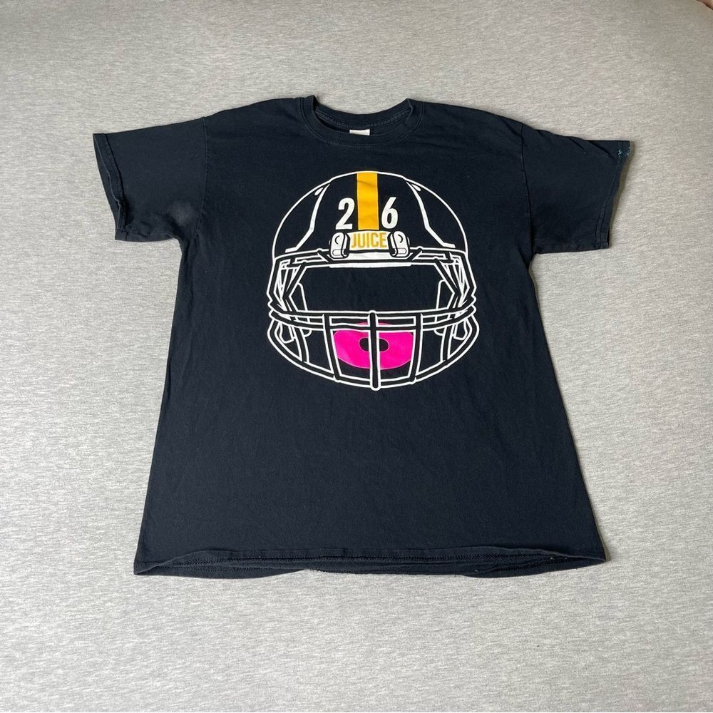 Gildan Heavy Cotton Men’s NFL Pittsburgh Steelers Football #26 Helmet T-Shirt